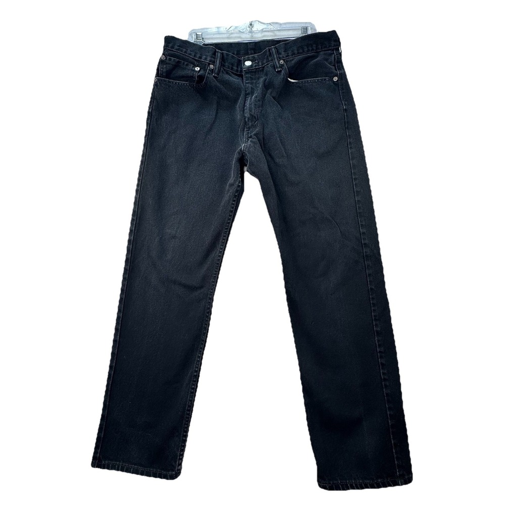 VTG Y2K Levis 505 Jeans Mens 38 X 32 Black Regular Straight Mid Rise